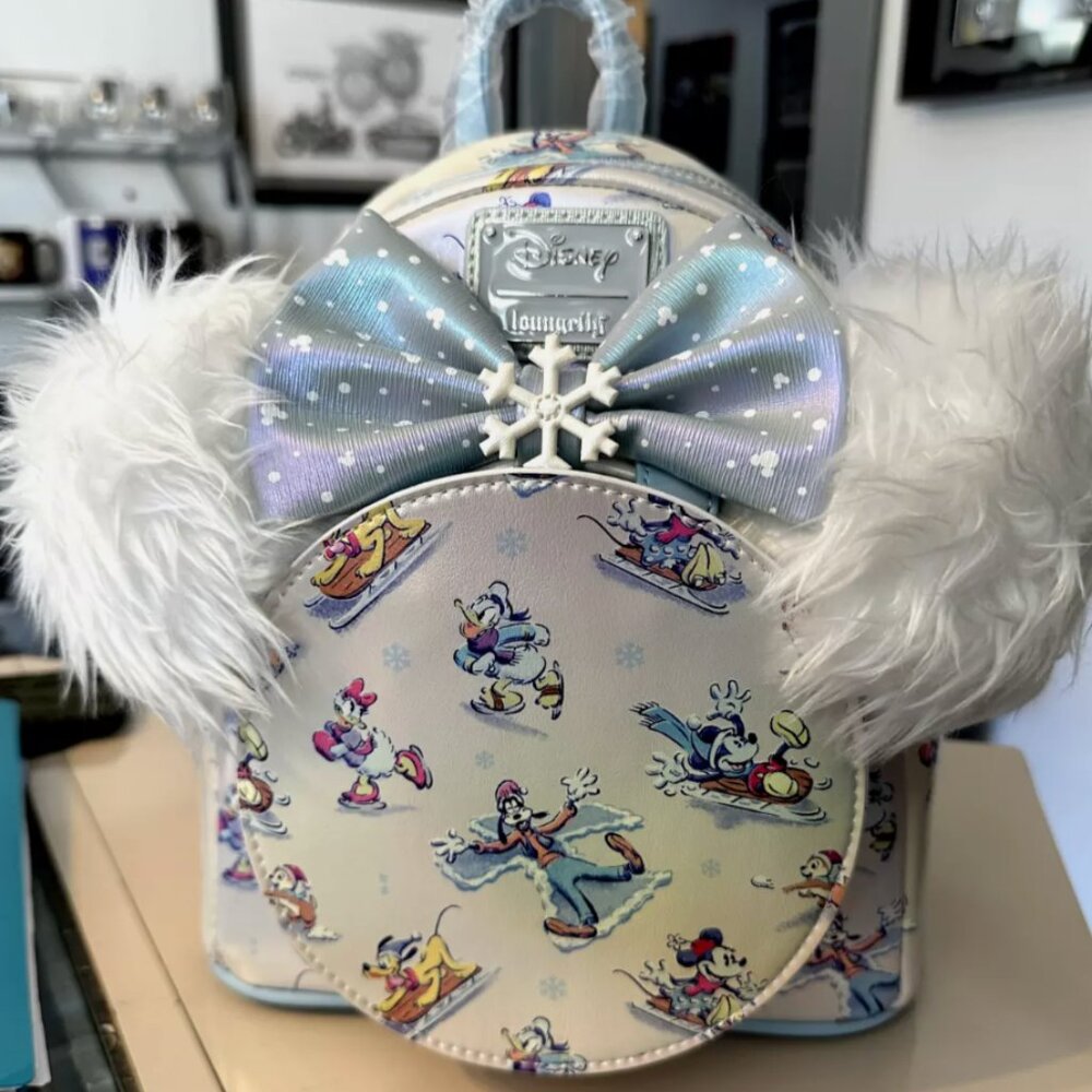 Mickey & Friends Winter Wonderland Mini Backpack With Ear Headband